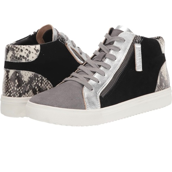 Blondo - high top low wedge sneakers women’s shoes size 7.5 Black/gray color - Picture 1 of 15